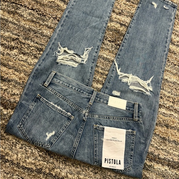 Pistola High Rise Jeans Sz 26 | Pistola Presley High Rise Relaxed Roller Jeans - Picture 12 of 16